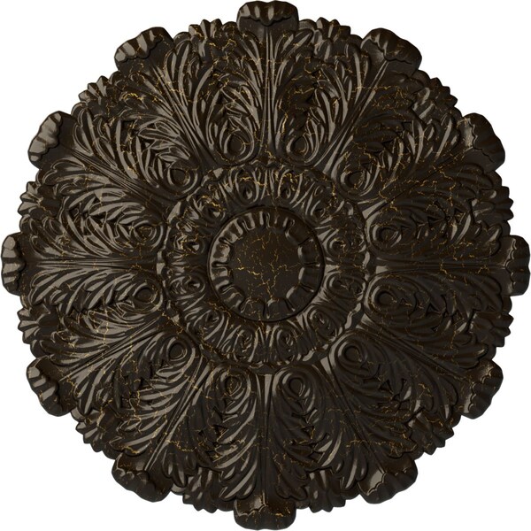 Ekena Millwork Durham Ceiling Medallion (Fits Canopies up to 4 1/4"), 31"OD x 1 1/2"P, Stone Hearth Crackle CM31DUSHC - main